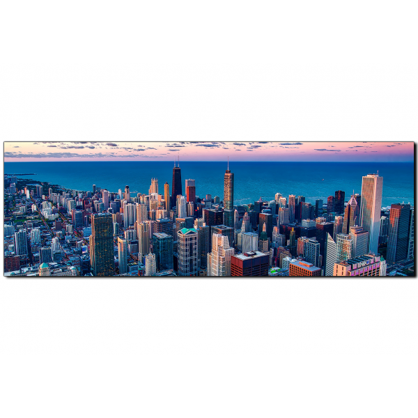 Obraz na plátně - Mrakodrapy v Chicagu- panoráma
